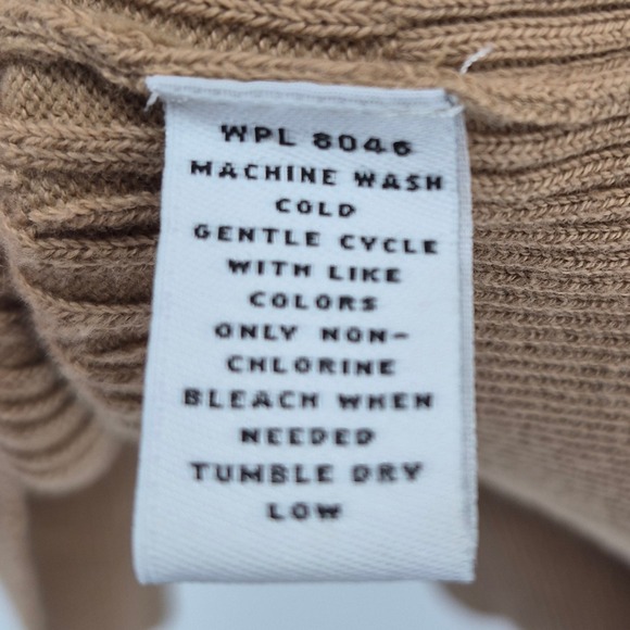 Style & Co Cable Knit V Neck Sweater Tan Plus Camel 2X Preppy Dark Academia - Picture 6 of 9